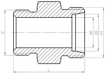Przyłączka prosta hydrauliki siłowej